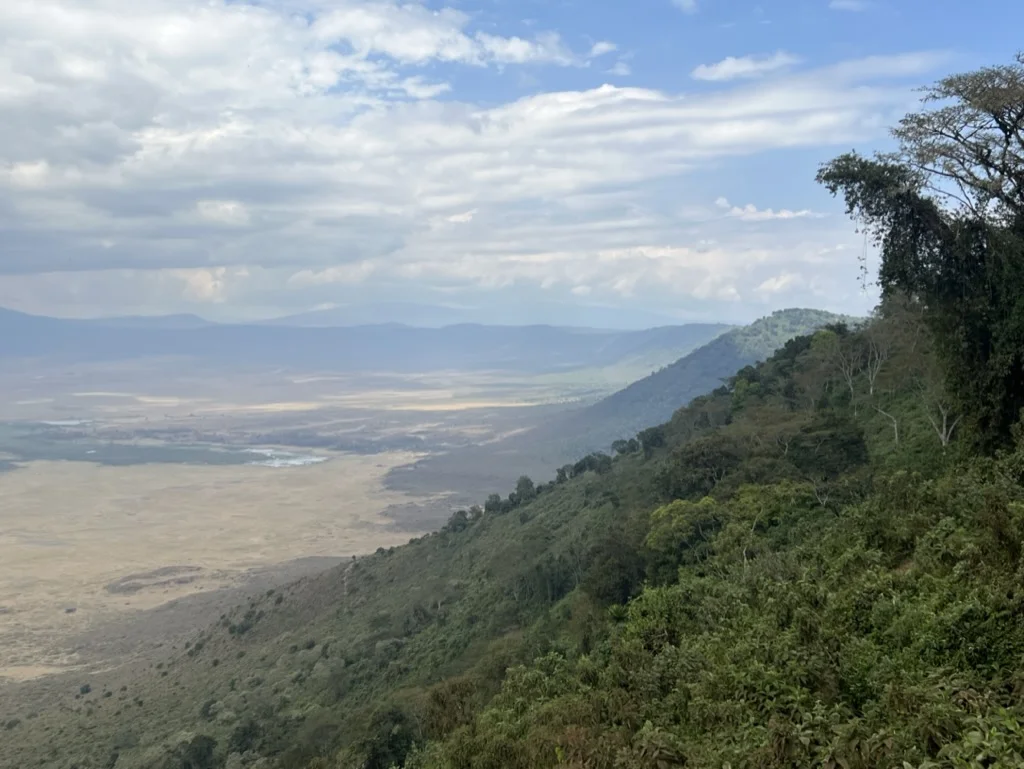 Panorama uitzicht Ngorngoro-krater