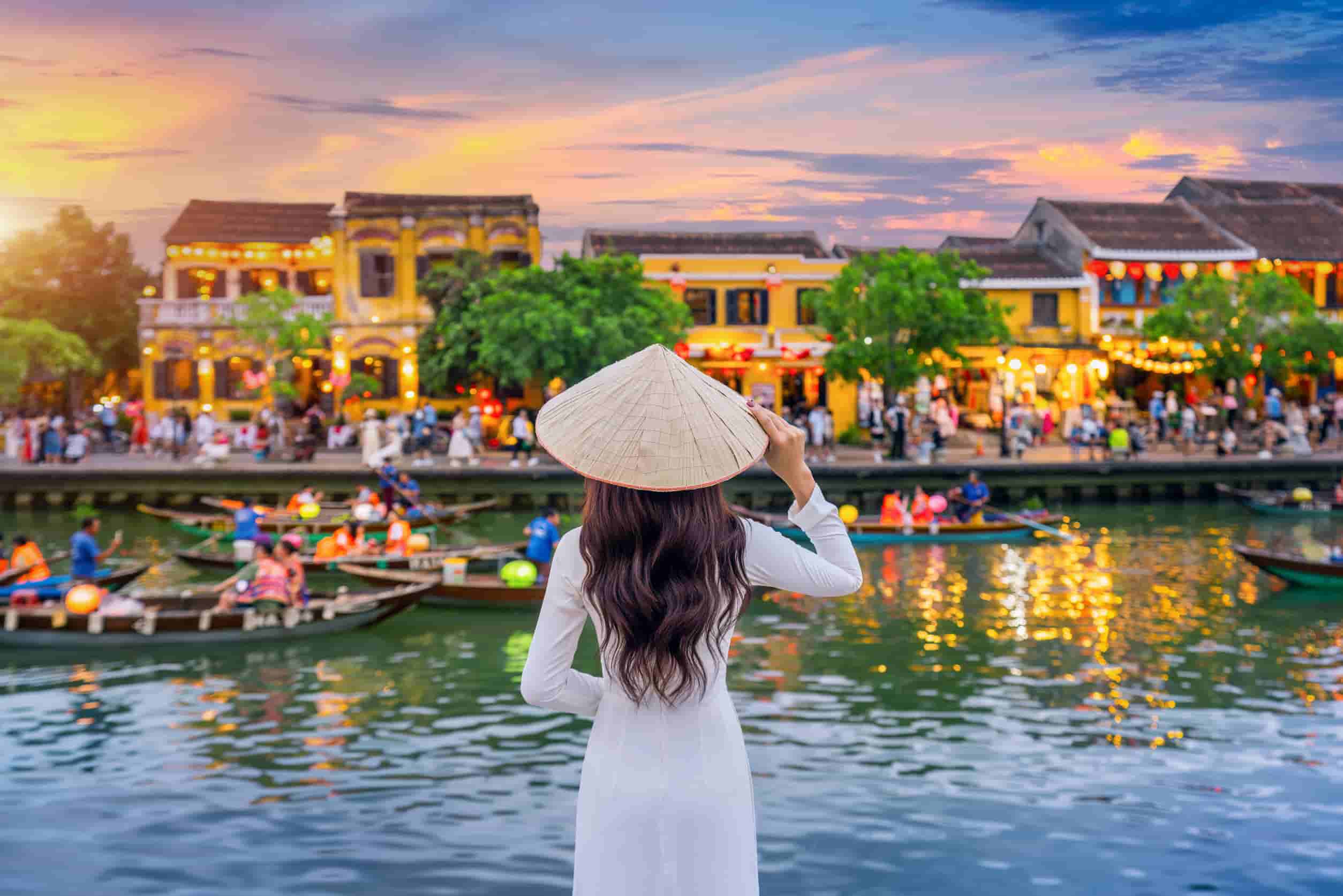 Hoi An vrouw aan het water