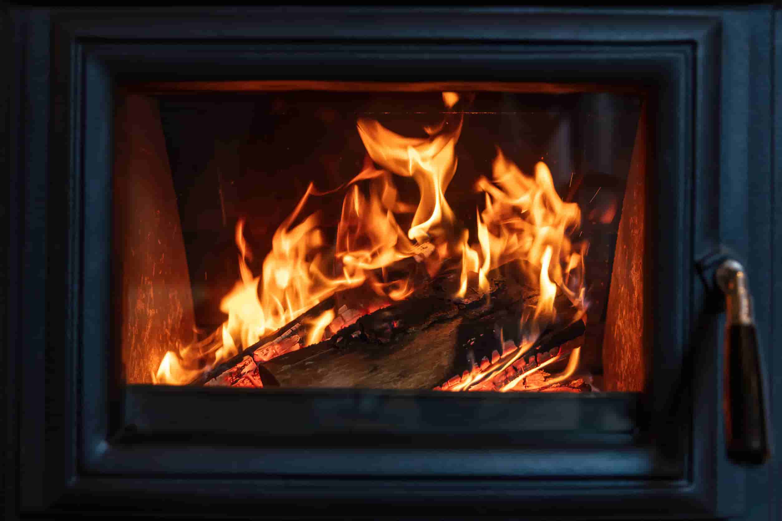 Kerst open haard