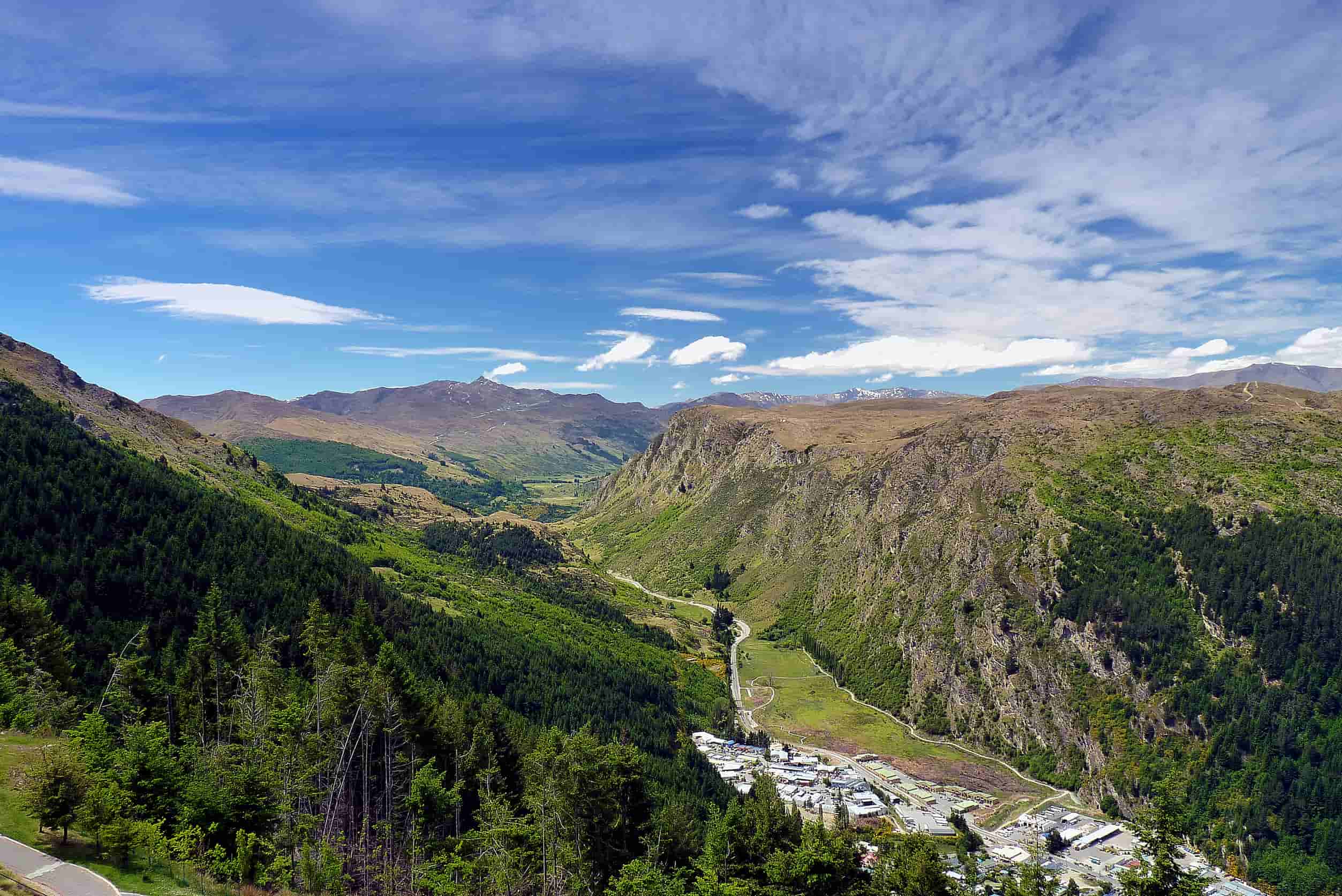 Luchtfoto Queenstown Nieuw-Zeeland