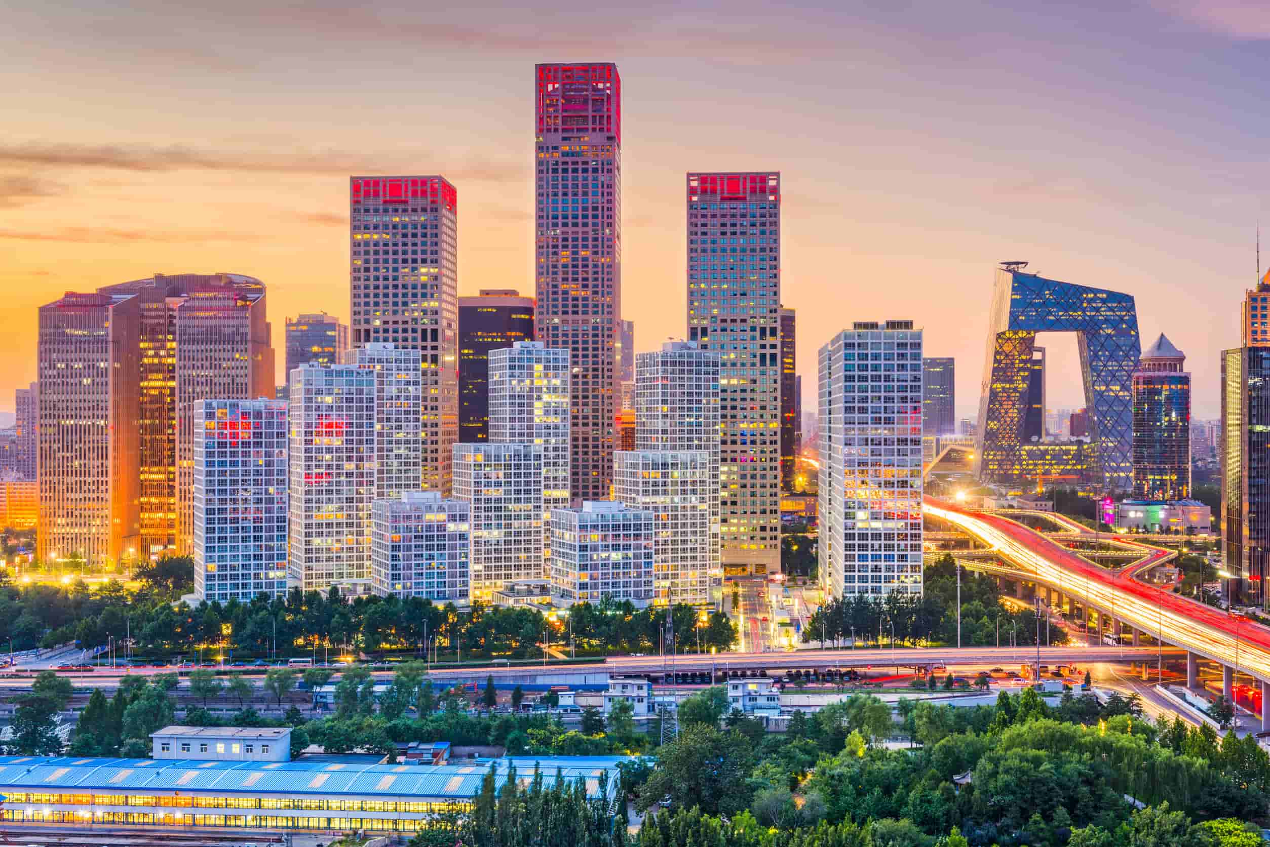 financiële district skyline Peking