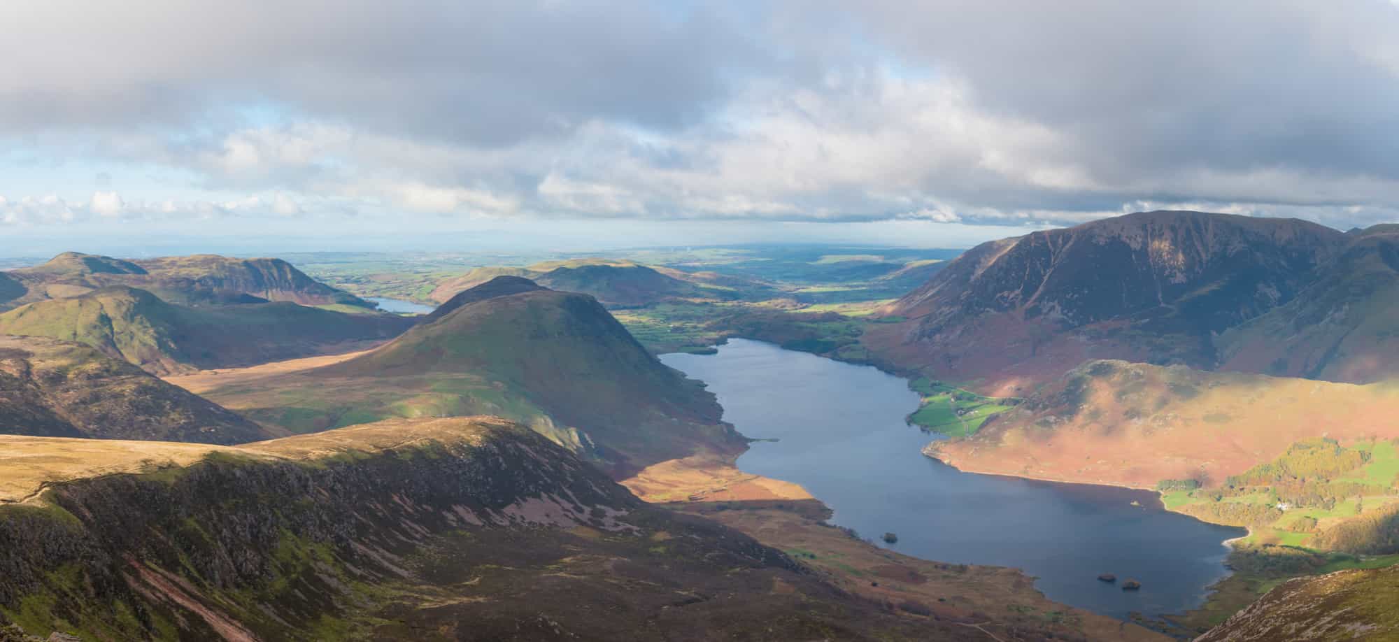 Buttermere en Crummock Water in het Lake District 