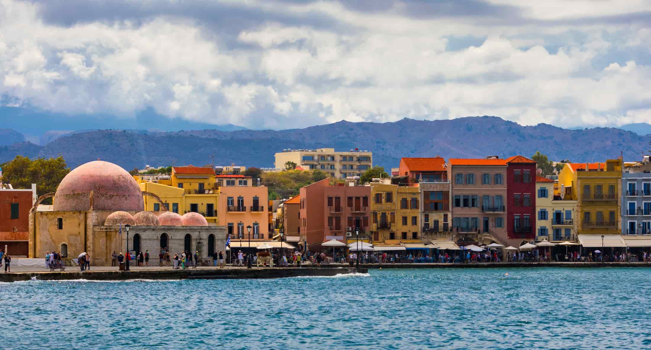 Chania stad op Kreta eiland